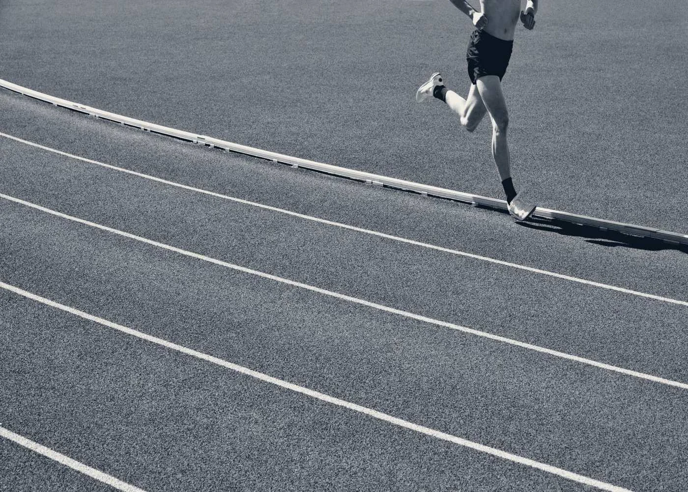 Carriles de una pista de atletismo